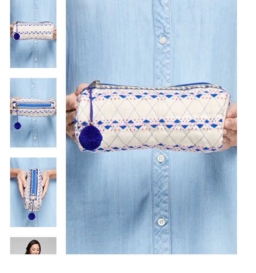 Patterned Cosmetic Pouch by Lovestitch - Freebohochic