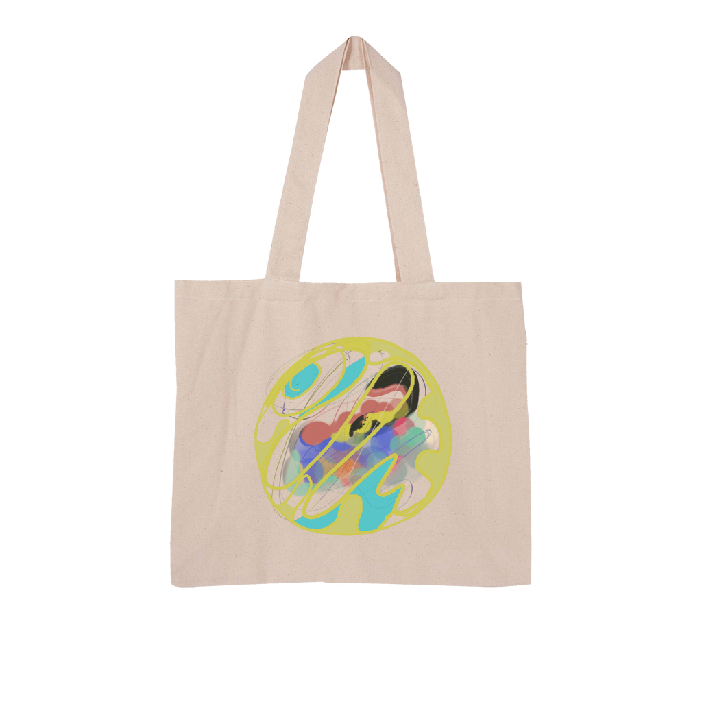 Boho in Circle Large Organic Tote Bag - Freebohochic