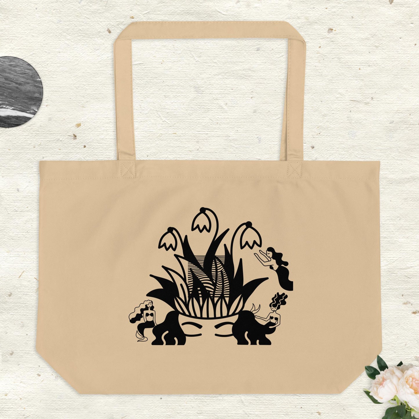 Large Organic Tote Bag - Freebohochic