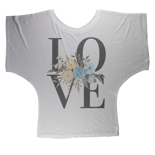 Love Collection Sublimation Batwing Top - Freebohochic