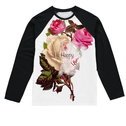 Rose Collection Sublimation Baseball Long Sleeve T-Shirt - Freebohochic