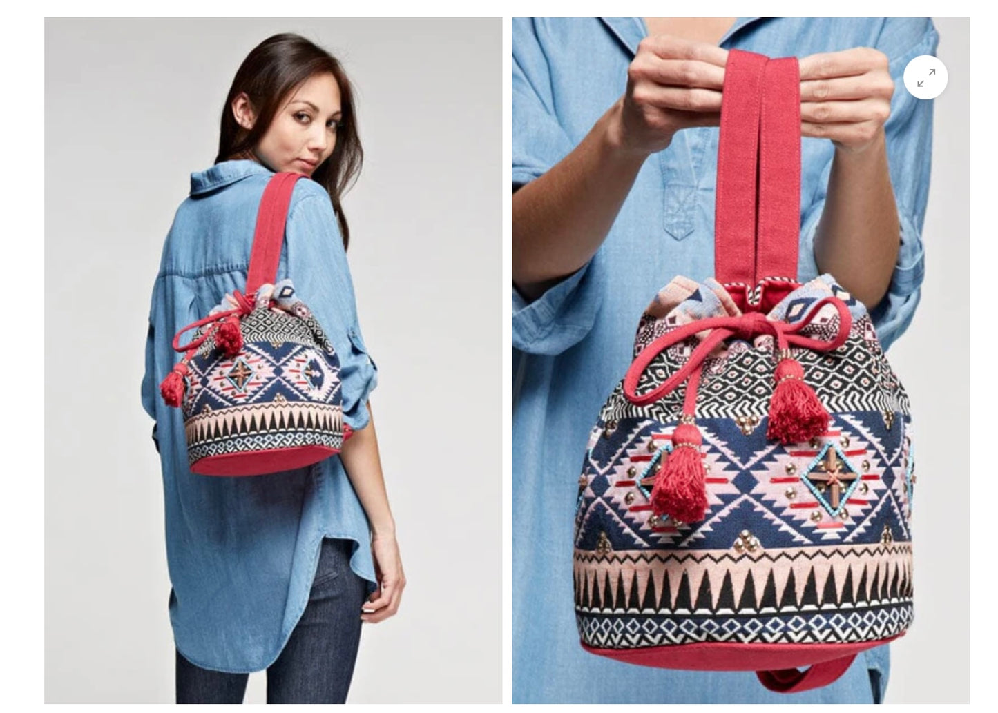 Drawstring Back Pack By Lovesticth - Freebohochic