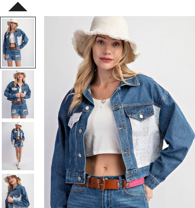 Denim Crop Jacket - Freebohochic