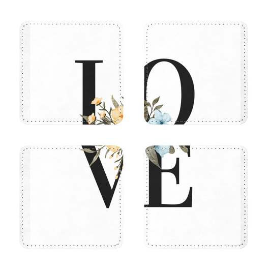 Love Collection Sublimation Coasters Pack of Four - Freebohochic