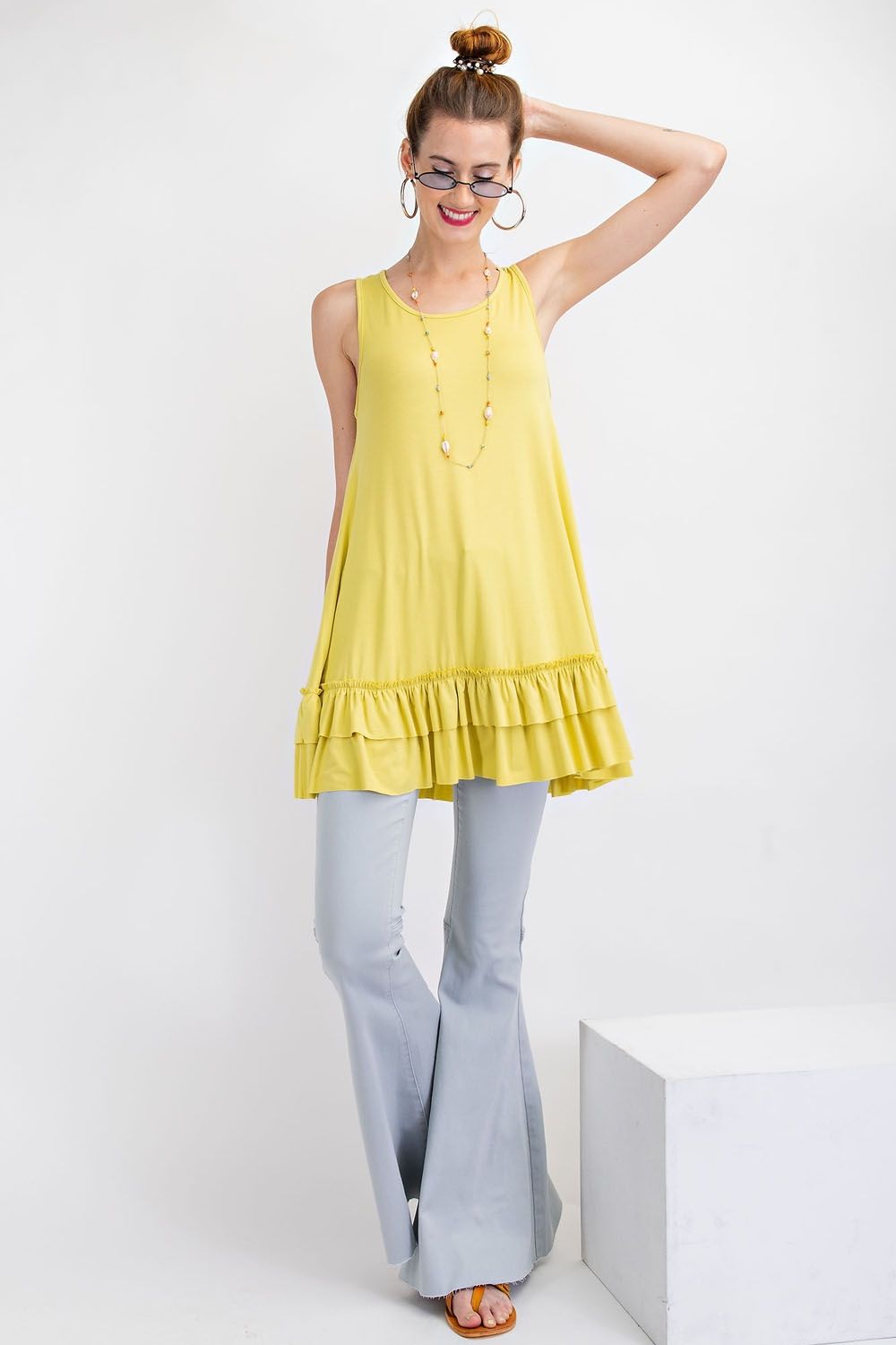 Ruffles Yellow Top - Freebohochic