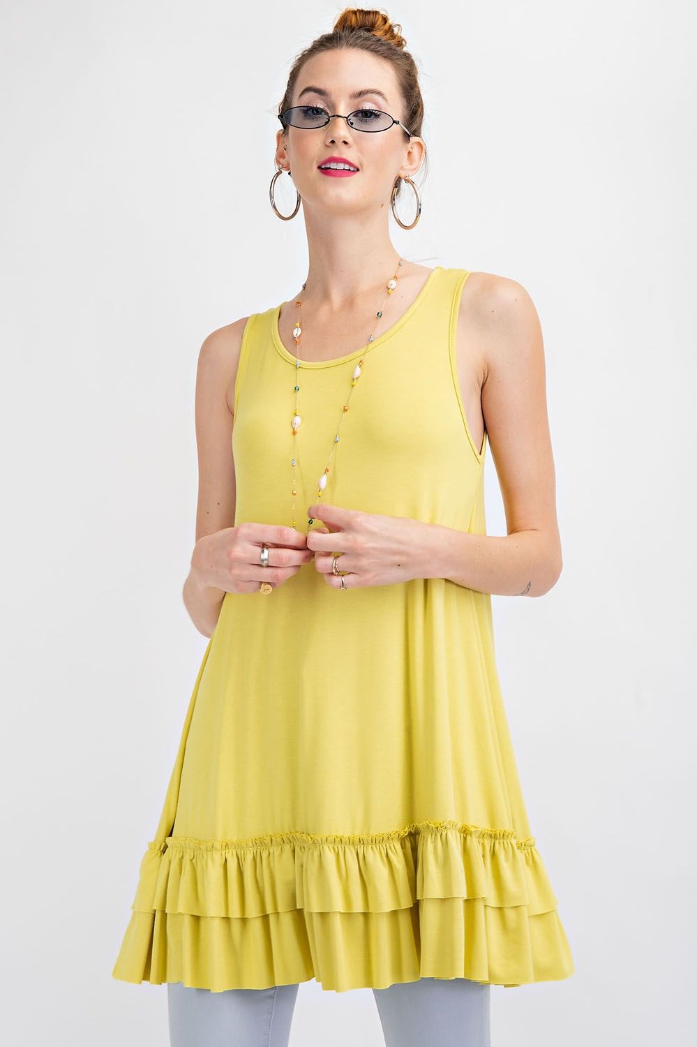 Ruffles Yellow Top - Freebohochic