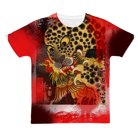 Spotted Leopard Boro Design Men's Tshirt - Freebohochic