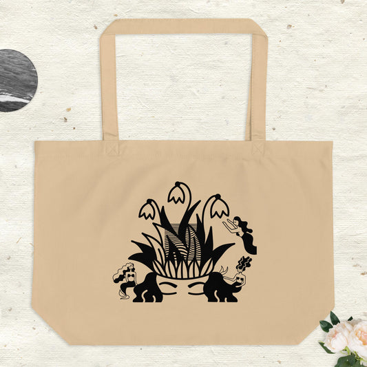 Large Organic  Tote Bag - Freebohochic
